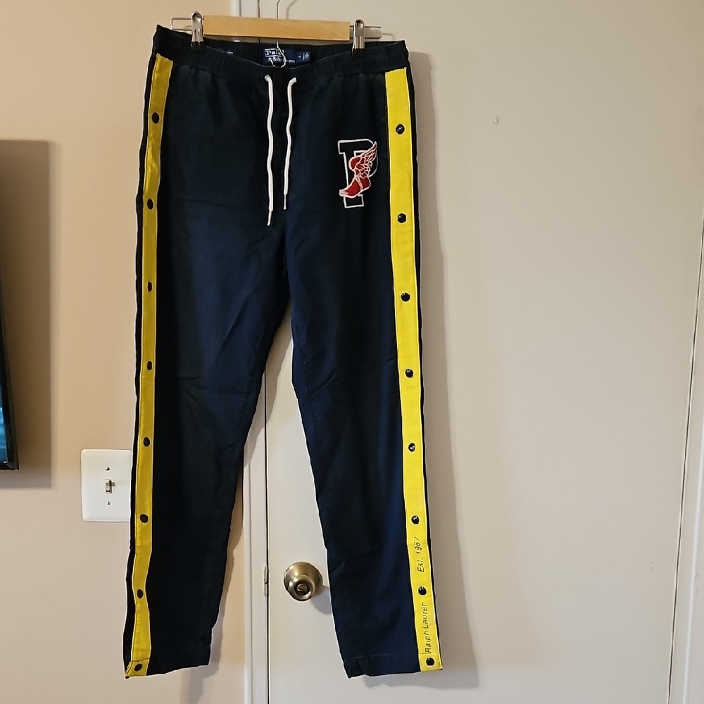 Ralph Lauren Men's Blue and Yellow Joggers